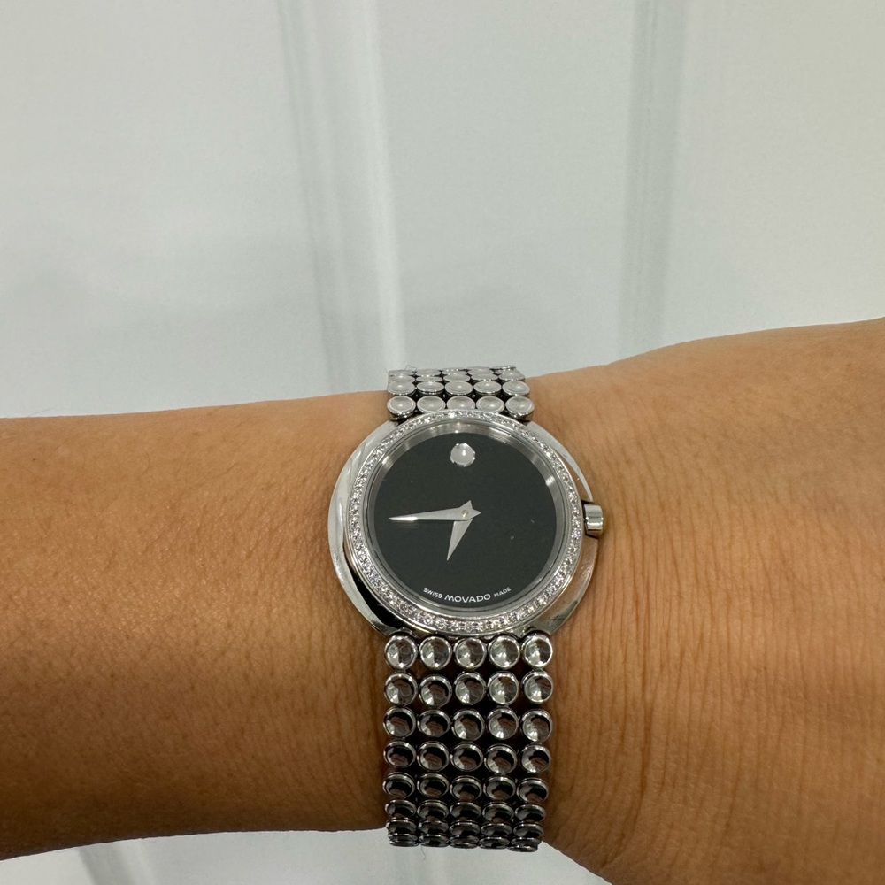 Movado Trembrili Museum Stainless Steel Swiss Quartz Ladies Watch 84-A1-1810 - Picture 3 of 4